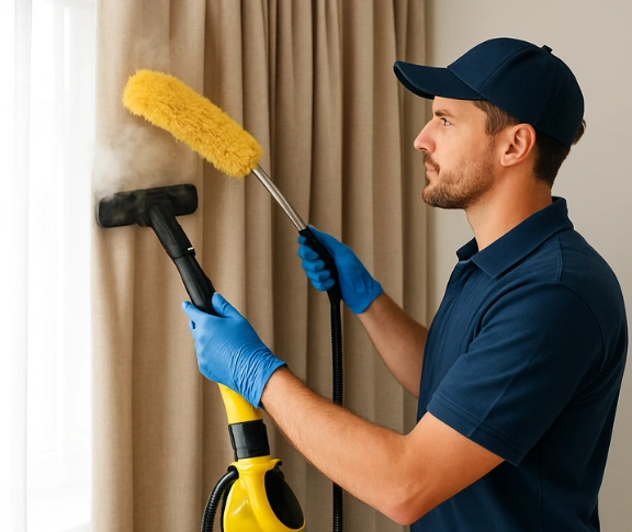 Trusted blind cleaning technician Matty Curtain Cleaning surfers-paradise QLD
