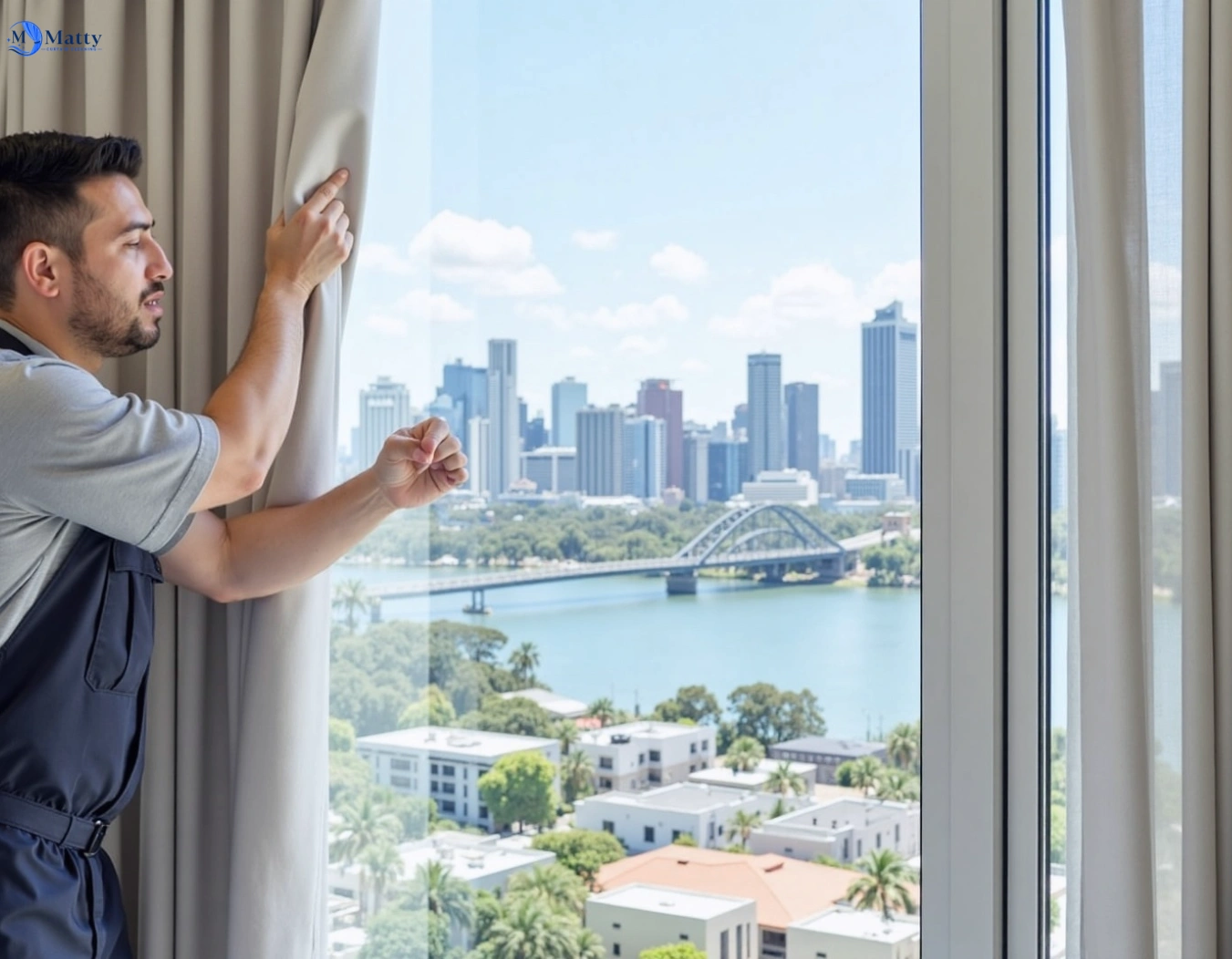 Professional curtain steam cleaning service surfers-paradise QLD by Matty Curtain Cleaning