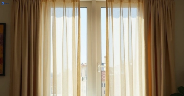 Dusty and dull curtains in surfers-paradise before steam cleaning